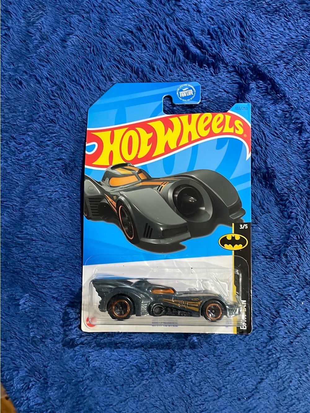 Mattel Hot Wheels Black and Orange Batmobile